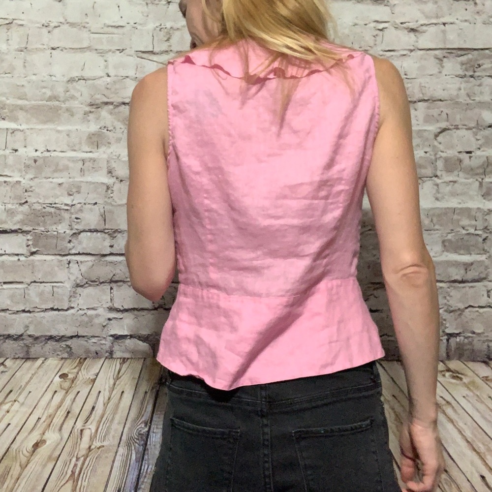 ‼️HAROLDS LINEN Ruffle Tank 2‼️ - Picture 3 of 8